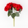 Букет гортензий, 5 бутонов, красный, 44 см (9259-118)