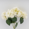 Букет гортензий, 5 бутонов, белый, 44 см (9259-119)