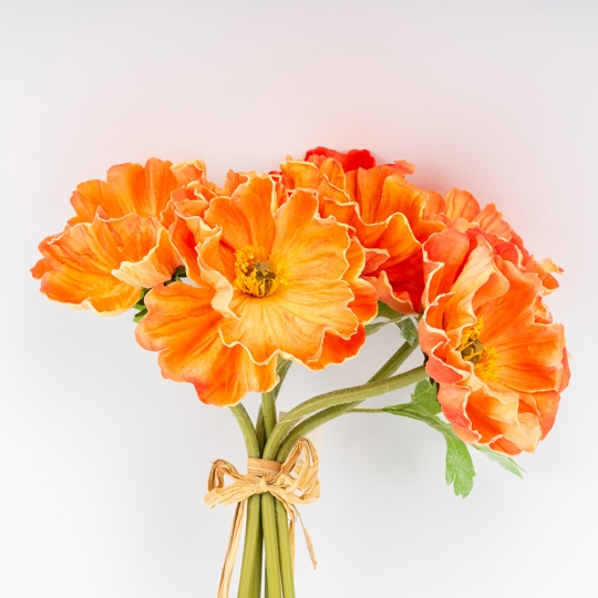 Букет маков, 5 бутонов, оранжевый, 31 см (9259-140) Букет маков, 5 бутонов, оранжевый, 31 см (9259-140)