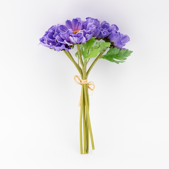 Букет маков, 5 бутонов, васильковый, 31 см (9259-141) Букет маков, 5 бутонов, васильковый, 31 см (9259-141)