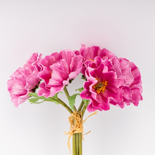 Букет маков, 5 бутонов, фуксия, 31 см (9259-142) Букет маков, 5 бутонов, фуксия, 31 см (9259-142)