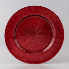 Тарілка "Лінія сяйва", червона, 32,7 см (9251-006)