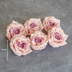 Головка троянди, рожево-бузкова, 11 см (9222-023)