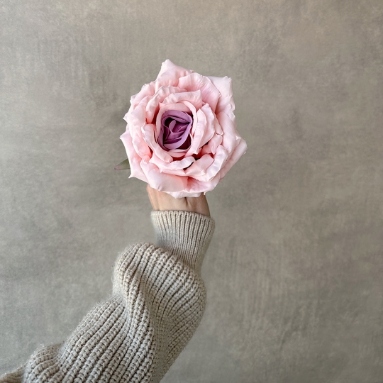 Головка троянди, рожево-бузкова, 11 см (9222-023) Головка троянди, рожево-бузкова, 11 см (9222-023)