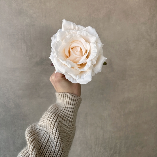 Головка троянди, кремова, 11 см (9222-024)
