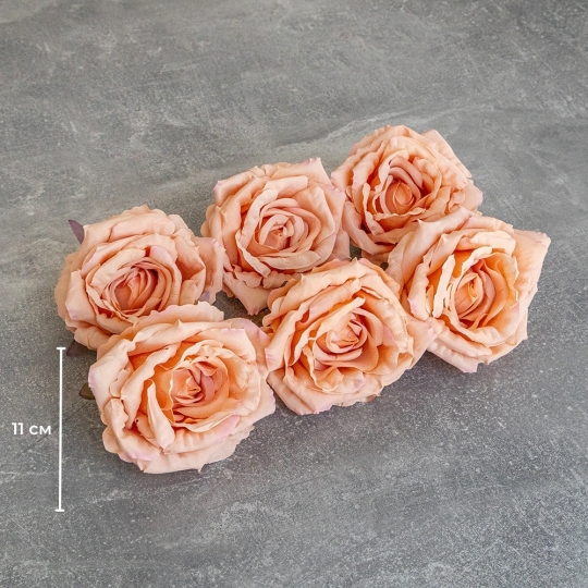 Головка троянди, помаранчева, 11 см (9222-026) Головка троянди, помаранчева, 11 см (9222-026)