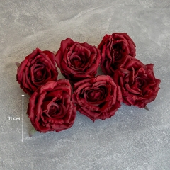 Головка троянди, бордова, 11 см (9222-028)