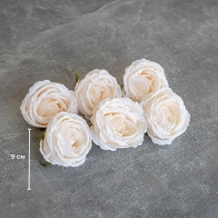 Головка троянди, кремова, 9 см (9222-031)