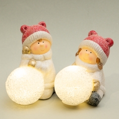 Фігурка «Дівчатка ліплять сніговика» з підсвіткою (017ND)