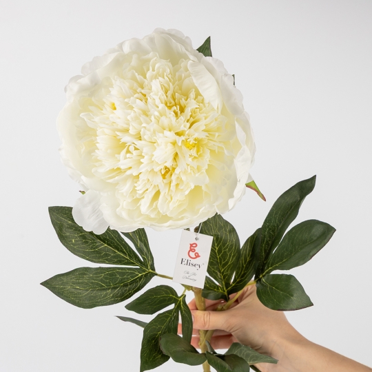 Искусственные пионы, белые, 91 см (2019-009)