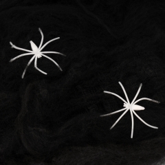 Декор на Хелловін "Чорна павутина з павуками", 20 г (9242-002)