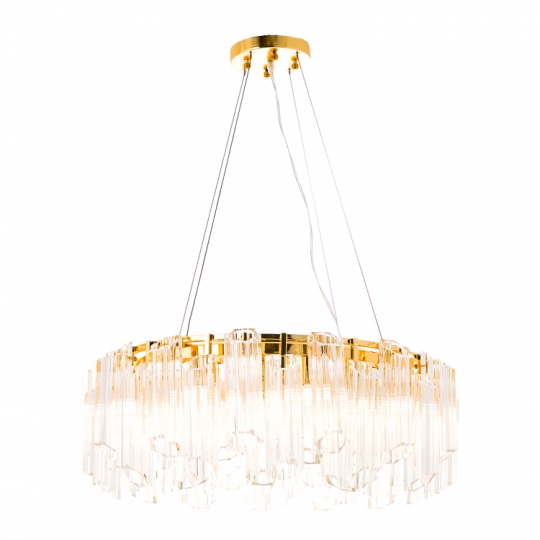 Люстра кругла з скляним декором на 8 ламп LED 40W (ZW072/8)