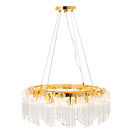 Люстра кругла з скляним декором на 8 ламп LED 40W (ZW072/8)