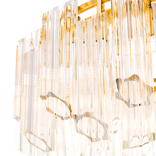 Люстра кругла з скляним декором на 8 ламп LED 40W (ZW072/8)