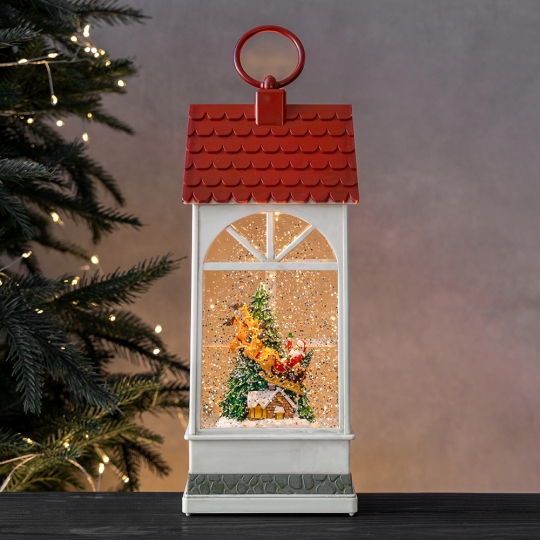 Новорічний ліхтар з підсвіткою та музикою 