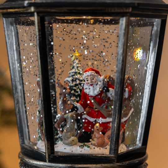 Новогодний фонарь с подсветкой и музыкой 