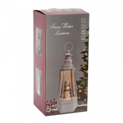 Новорічний ліхтар з підсвіткою та музикою "Світло зимового маяка", 34 см (9240-012)