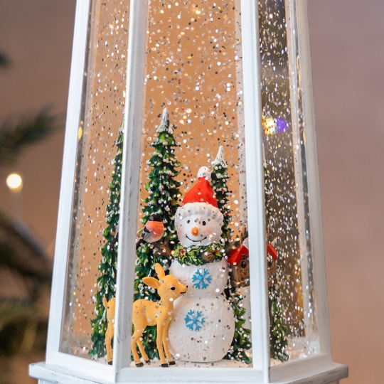 Новорічний ліхтар з підсвіткою та музикою 