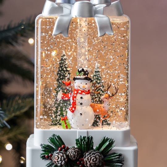 Новорічний ліхтар з підсвіткою та музикою 