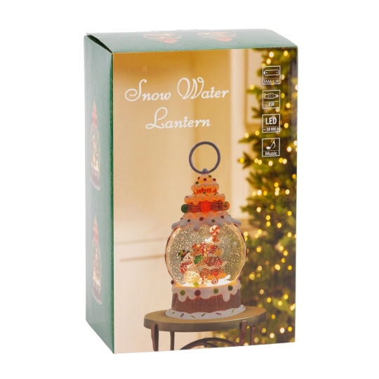 Новорічний ліхтар з підсвіткою та музикою Новорічний ліхтар з підсвіткою та музикою