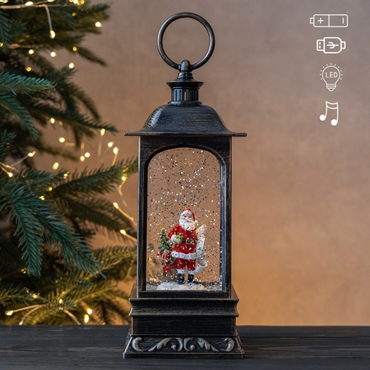 Новорічний ліхтар з підсвіткою та музикою Новорічний ліхтар з підсвіткою та музикою