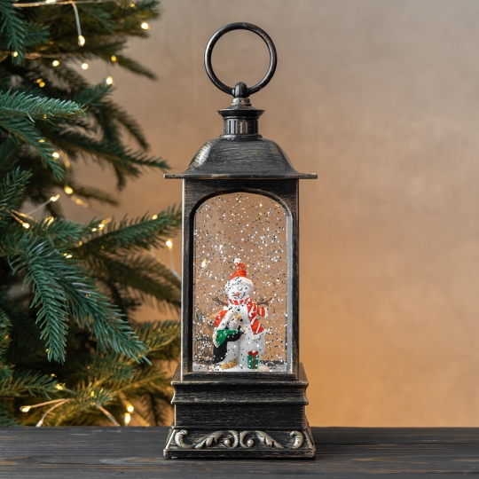 Новорічний ліхтар з підсвіткою та музикою 