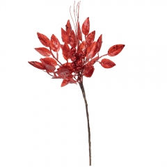 УЦІНКА Декоративна гілка "Засніжене листя" (сипеться фарба,покриття) (2010-078)