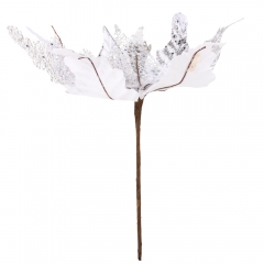 Декоративна квітка "Мерехтіння", срібна, 30 см (9171-044)