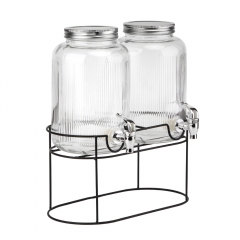 Набір з 2 лимонадниць з краном на металевій підставці "Живильна прохолода", 3,8 л (9227-005)