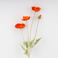 Искусственный мак, оранжевый, 61 см СПАСЕННАЯ ПОЗИЦИЯ (9259-130)