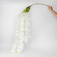 Штучна звисаюча гілка "Гліцинія", біла, 165 см (9270-013)