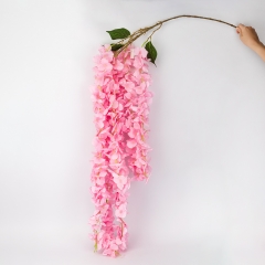 Штучна звисаюча гілка "Гліцинія", рожева, 165 см (9270-014)