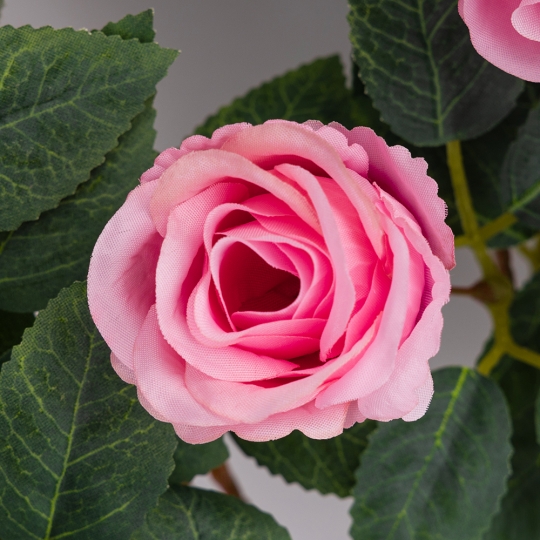 Искусственный куст роз, розовый, 88 см (9270-018) Искусственный куст роз, розовый, 88 см (9270-018)