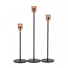 Набір з 3 підсвічників "Шик мідного акценту", мідно-чорний, 32*27*22 см (9260-010)
