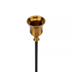 Набір з 3 підсвічників "Шик золотого акценту", золотисто-чорний, 21*16*11 см (9260-011)