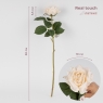 Штучна троянда з ефектом живого дотику, кремова, 50 см (2019-030)