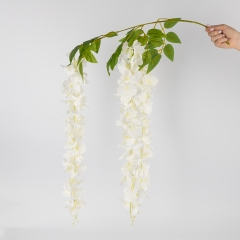 Штучна звисаюча гілка "Гліцинія", біла, 110 см (9247-005)