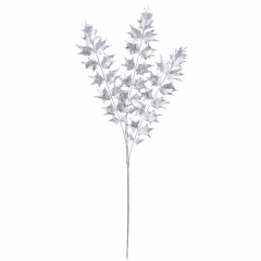Декоративна гілка "Новорічна феєрія", срібна, 86 см (9156-008)