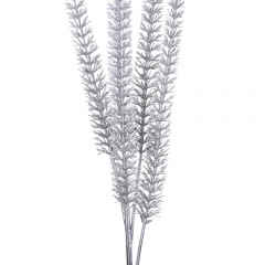 Декоративна гілка "Снігові іскри", срібна, 93 см (9156-014)