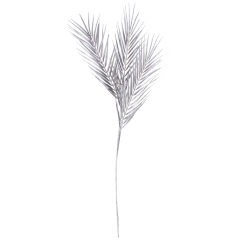 Декоративна гілка "Морозний блиск", срібна, 85 см (9156-016)