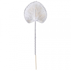 Декоративна гілка "Пальмовий лист", срібна, 40 см (9156-020)