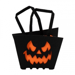 Фетровий кошик для солодощів "Страшний гарбуз", 18 см (9243-012)