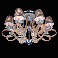 Кремова люстра з металевими абажурами (KC017/8)