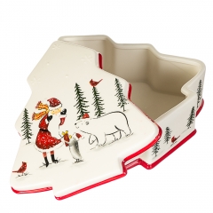 УЦІНКА Ємність для зберігання "Дід Мороз з ведмедем" (Тріщина покриття, лаку) (00BR-002NR/1)