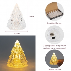 Світлодіодна свічка (LED) "Ялинка", 6 см (9262-005)