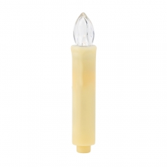 Набір з 10 світлодіодних свічок (LED) з кліпсами на ялинку, айворі, 10 см (9262-012)