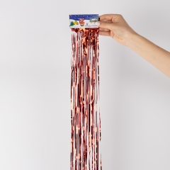 Дощик на ялинку новорічний, червоний, 1,5 м (9254-005)