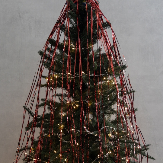 Дождик на елку новогодний, красный, 1,5 м (9254-005)