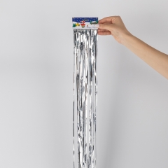 Дощик на ялинку новорічний, срібний, 1,5 м (9254-008)