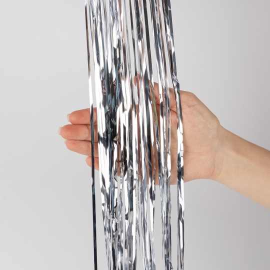 Дощик на ялинку новорічний, срібний, 1,5 м (9254-008) Дощик на ялинку новорічний, срібний, 1,5 м (9254-008)